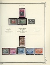 ECUADOR Scott Specialty Album Page Lot #18 - SEE SCAN - $$$