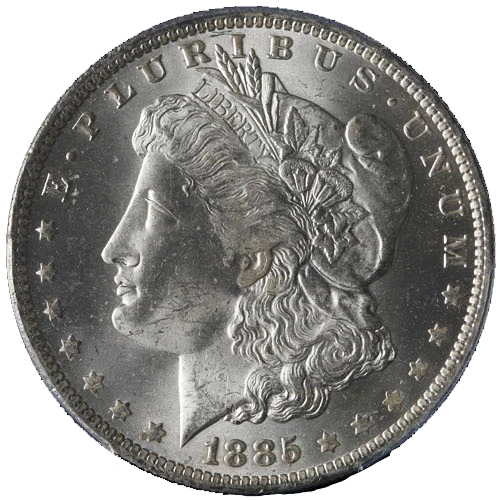 1885-O Morgan Silver Dollar PCGS MS64 Blast White Nice Strike STOCK