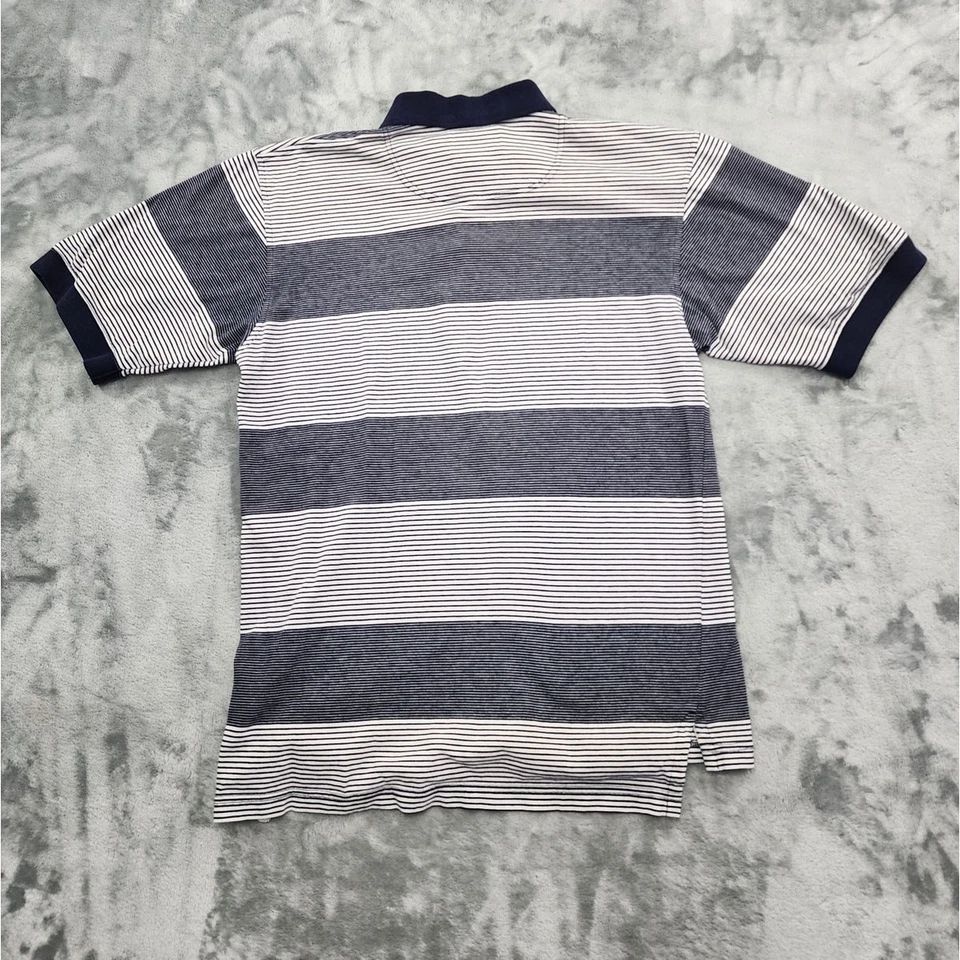 Vintage 90s Pendleton Shirt Mens S Blue Striped Polo Short Sleeves Golf Preppy - Image 3 of 4