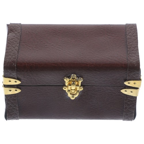 Cuir - Valise, Filigrane Handarbeit, Pièce Unique, 7 x 10 X 4