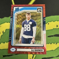 2024 Panini Donruss - Rated Rookie AJ Barner #367 Optic Red Wave (RC)