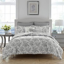 Laura Ashley Home - Queen Comforter Set, Reversible Cotton Bedding, Includes