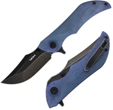 VDK Knives Talisman Folding Knife 3.25" D2 Tool Steel Blade Blue G10 Handle