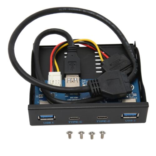 USB 3.2 Front Panel Hub USB3.2 TYPE C Floppy Drive Bay Panel 6 Ports Fit - Picture 16 of 22