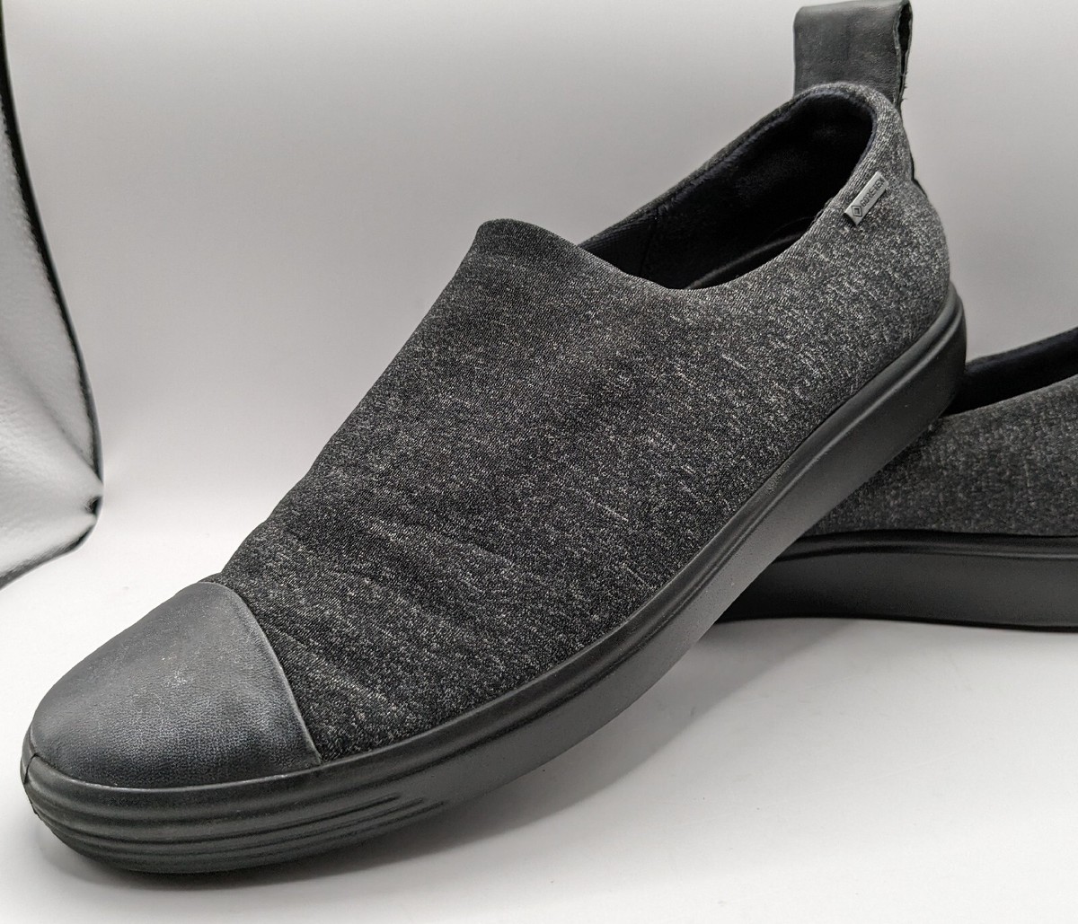 Ecco Shoes Womens Size Soft GTX Slip On Black GoreTex Casual Waterproof