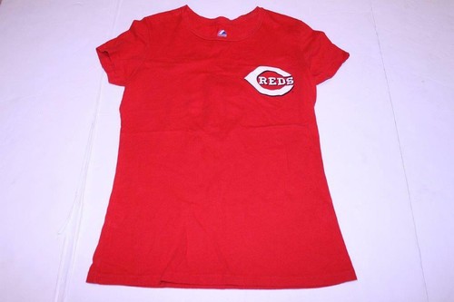 Women's Cincinnati Reds Joey Votto M Jersey T-Shirt Tee (Red) Majestic - Picture 6 of 6
