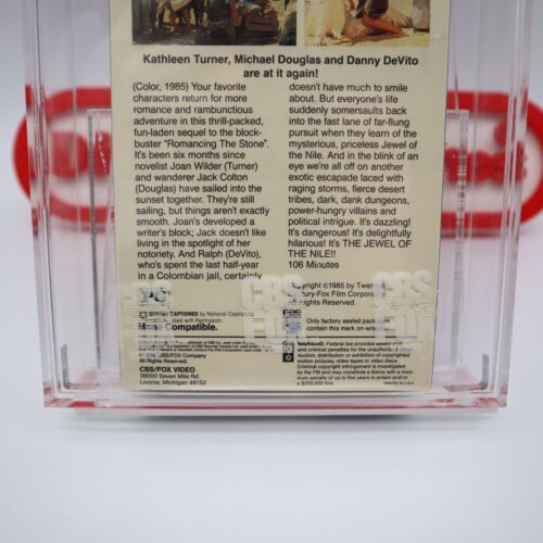 VHS - THE JEWEL OF THE NILE -IGS GRADED 8.0 BOX & 8.5 SEAL NEW & Factory Sealed! - Picture 6 of 10
