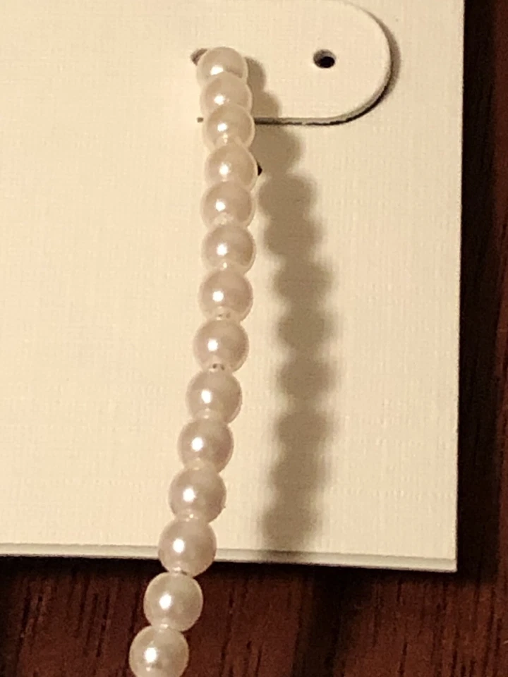 lucky brand earrings hook imitation pearl new with tags - Image 4 of 4