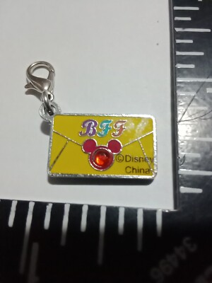 Disney Envelope BFF Stones Clip Souvenir Lapel Pin Mickey Mouse Rectangular 