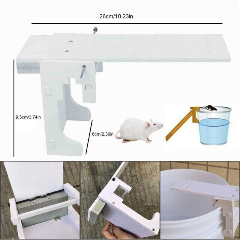 Mouse Bucket Trap 5 Gallon Original Walk The Plank Mouse Trap – Auto Reset, Made In Kentucky USA (Handmade) Mouse Trap Game 2005 - Foto 6