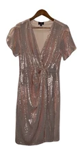 JM Studio by John Meyer Rose Sequin Shiny Cocktail Dress Size 12 NWT