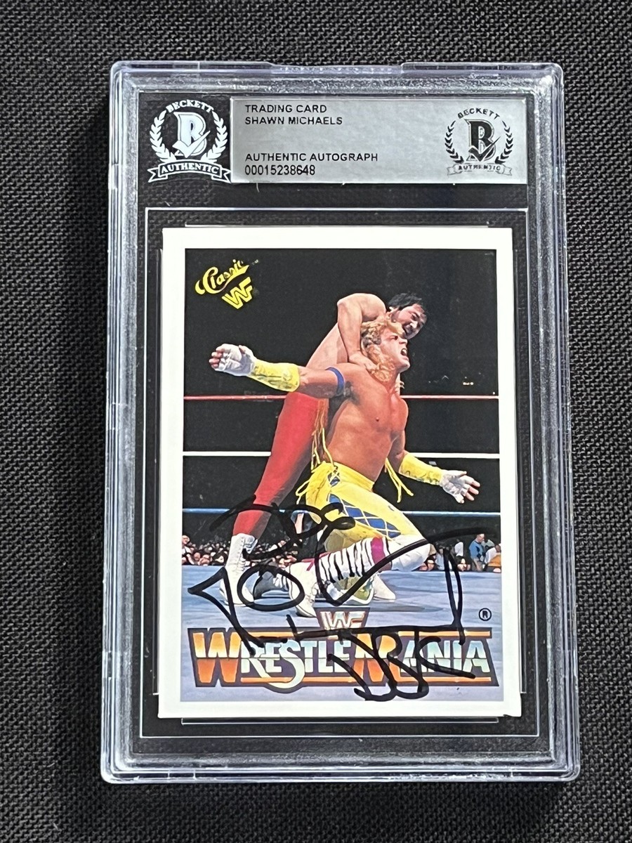 SHAWN MICHAELS 1990 CLASSIC WWF WRESTLEMANIA SIGNED AUTOGRAPH CARD