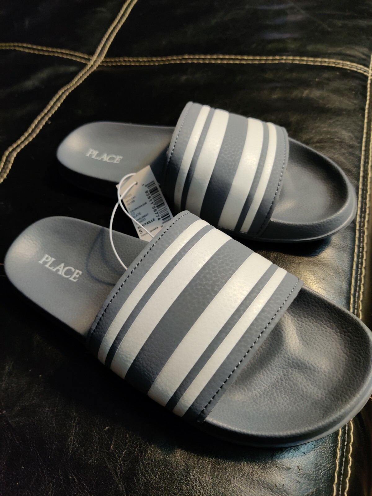 TCP Youth Slides Sandals Shoes Gray u0026 White Sz 5 NEW | eBay