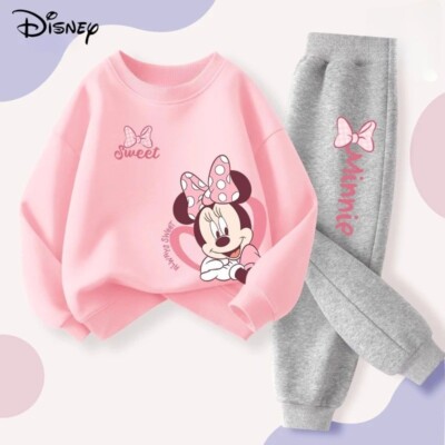 Disney Kinder Mädchen Micky Maus Pyjama Baby Mickey Mouse Winter Neu Outfit Set