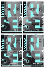 Topps Star Wars Digital Card Trader 4 Card Blue Rise! Die-Cut Insert Set