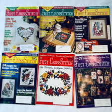 Vtg Lot 6 Just CrossStitch Magazine 1994 Complete Cross Stitch Needle Crafts