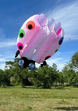 Kite Collection-GIANT 3.3m x 3.4 Giant White Lady Bug Kite 