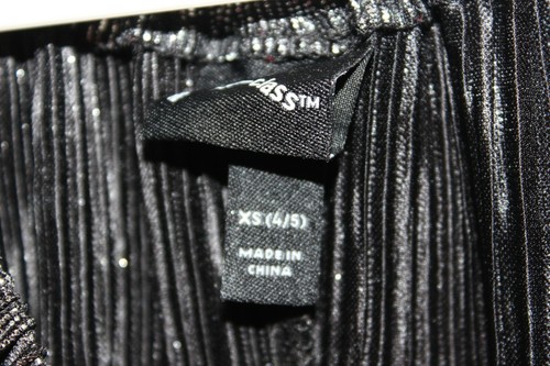 Girl's Size XS (4/5) Art Class Ebony Black Silver Glimmer Shiny Stretch Jumpsuit - Picture 9 of 12