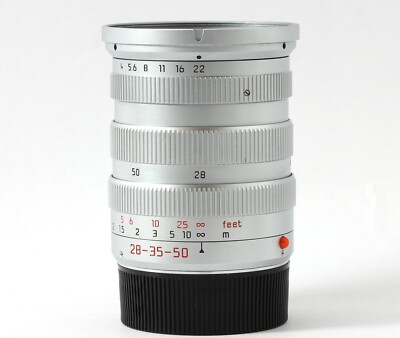 Rare* Leica Tri Elmar M 28-35-50 1:4 6BIT Silver Chrome Boxed