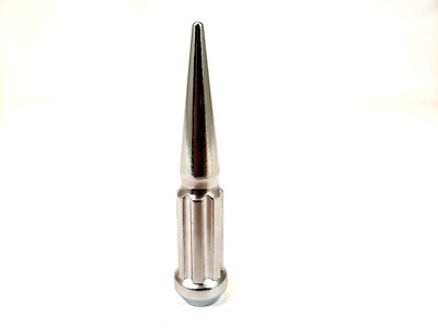 24x 4.5 Tall 14x1.5 Chrome Spline Spike Lug Nut +K Fit GMC Sierra Yukon Canyon