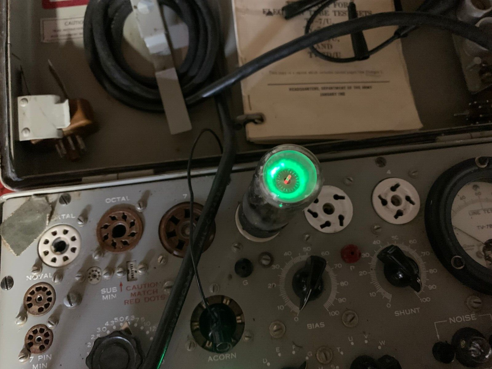 RARE tested good 6T5 eye tube for Zenith Walton Robot shutterdial tube radios