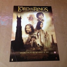 LORD OF THE RINGS THE TWO TOWERS  POSTER Video DVD VHS SHOP ORIGINAL 41.8x29.5cm