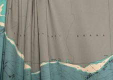Luxurious organic cotton sateen fabric-map of Bob Barker route - 3 panels