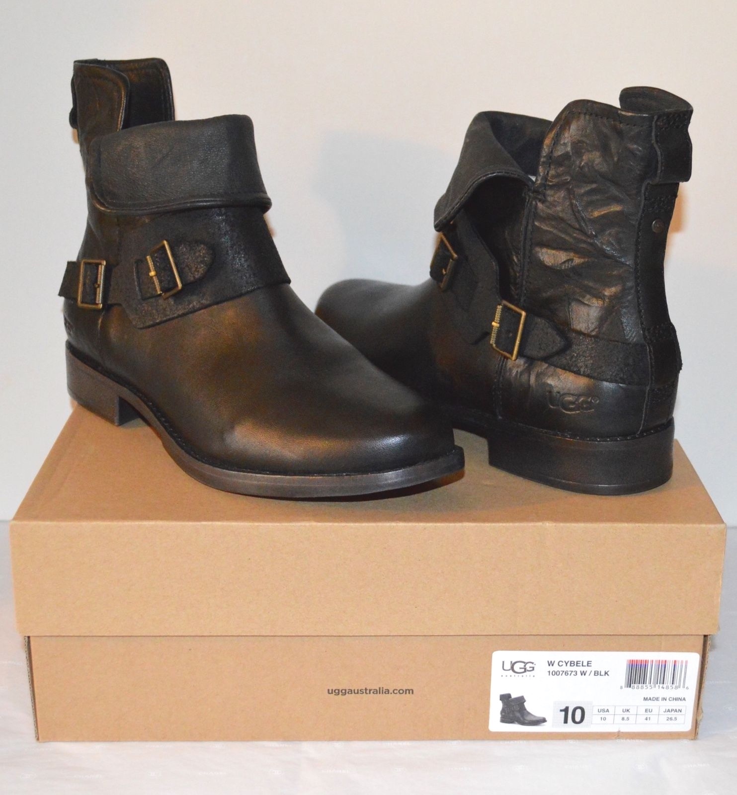 black distressed leather boots