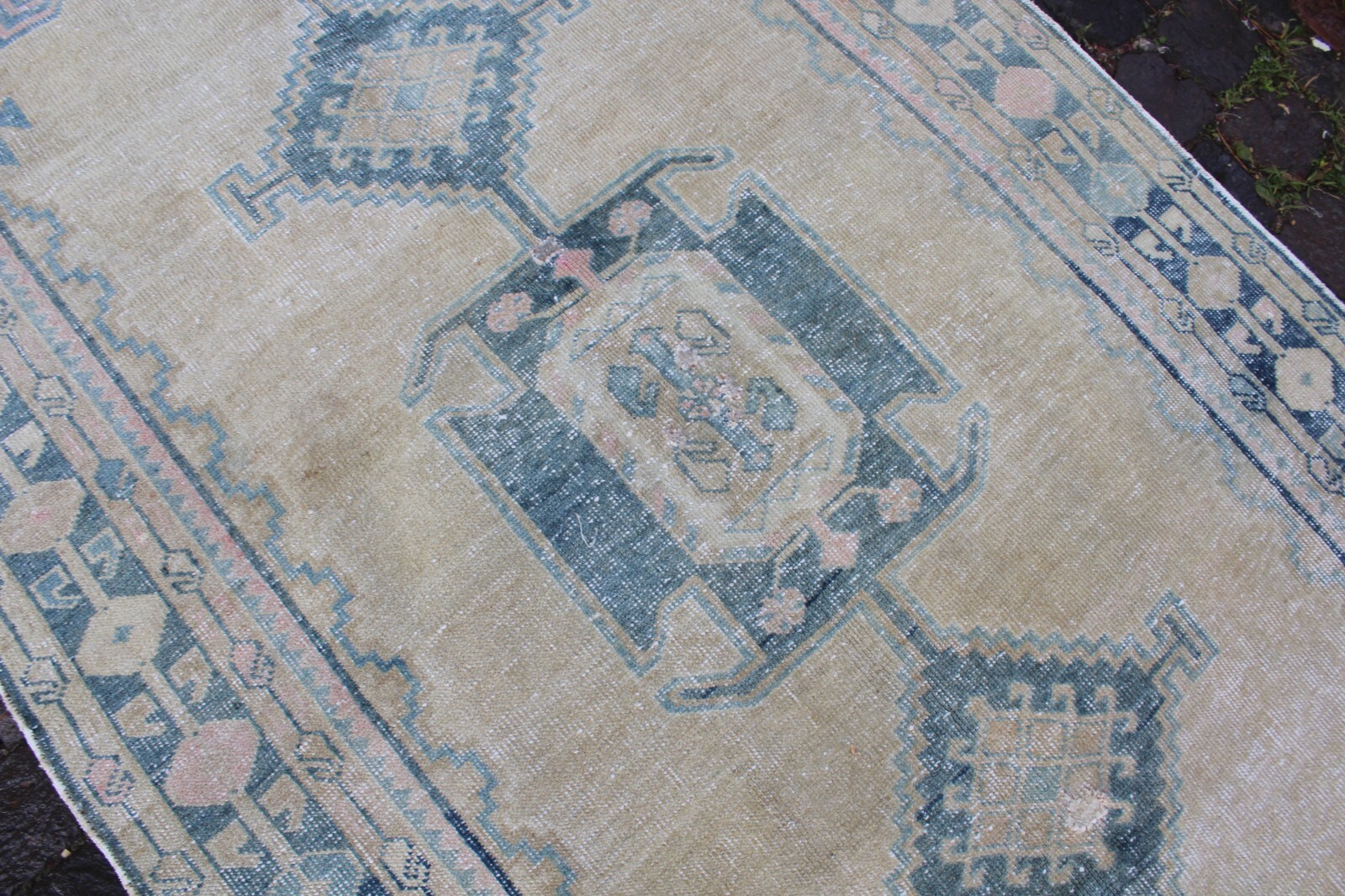 Vintage Handmade Turkish Area Rug Carpet, 50