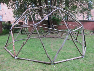 Geodätische Kuppel - Nabensystem - Ökoskulptur, Garten, Gewächshaus, Voliere, Festival