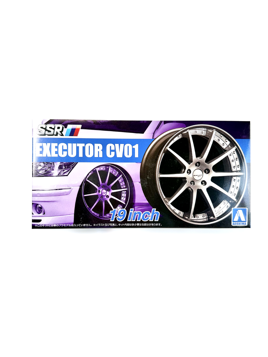 アオシマ 1/24 SSR EXECUTOR CV01 19インチホイール 1/24 Aoshima Wheels & Tires Set #5252 SSR Executor CV01 19
