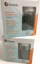 2 Boxes AMEDA 4 Breast Milk Storage Bottles 4oz BPA Free