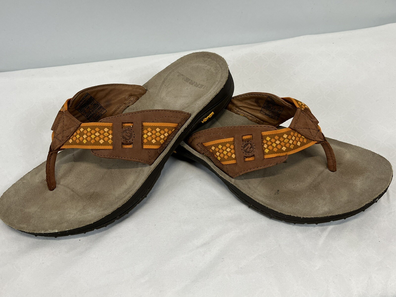 Scarpe infradito infradito donna Merrell Rosarito arancione taglia 9 ottime condizioni