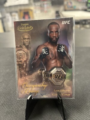 2024 Topps Gold Label UFC Championship Lineage CL-5 Kamaru Usman / Leon Edwards