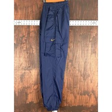 Nike Windbreaker Ripstop Jogger Pants Blue Orange Womens Medium 8-10 Vintage 90s
