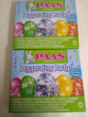 2 Easter Egg Decorating Kits PAAS Easter Tradition Deggorating party 
