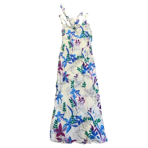 New Isabel Maternity Midi Tank Dress Size XS Floral Print Tie Strap Cutout
