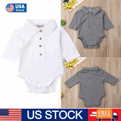 Newborn Baby Kids Bodysuit Romper Summer Outfit Clothes Boy Girl Jumpsuit