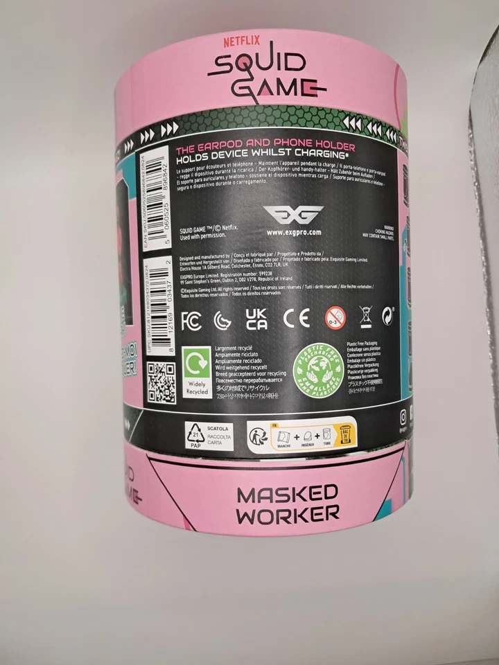Exquisite Gaming: Holdems: Netflix Squidgames Masked Manager Auricular y Soporte para Teléfono Foto 2 de 4
