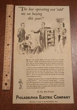 Philadelphia Electric Company Ad from 1936 Philadelphia Newspaper
