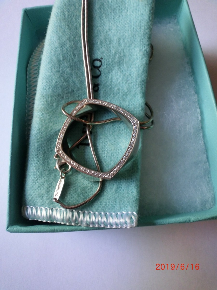 Tiffany & Co Frank Gehry Pave Diamonds 18k White Gold Torque