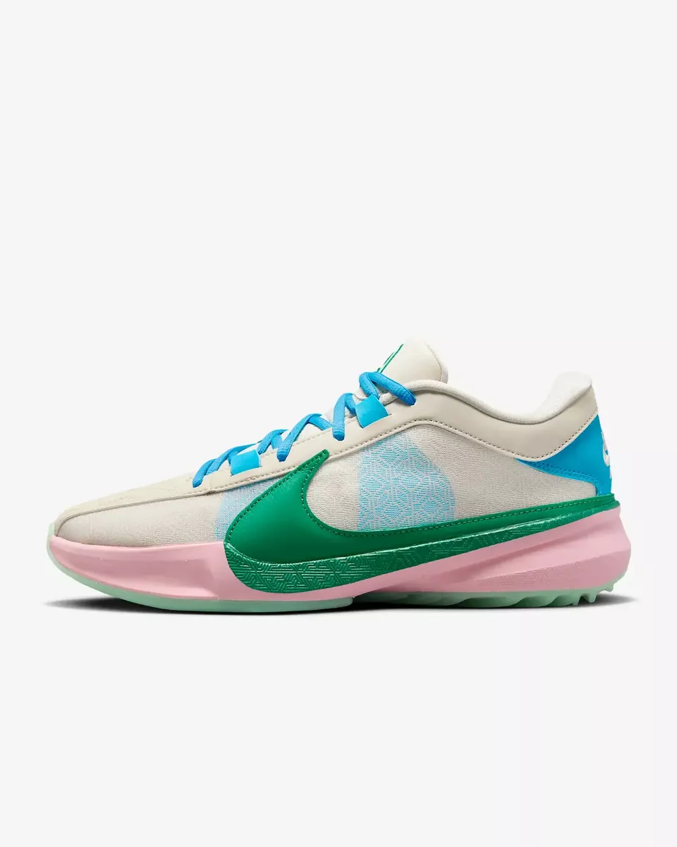 New Nike Zoom Freak 5 EP Basketball Shoes Sail Emerald DX4996 100