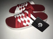 Men’s Malibu Zuma Fast Times Woven Slides Size 12 Red/White New Without Box $109