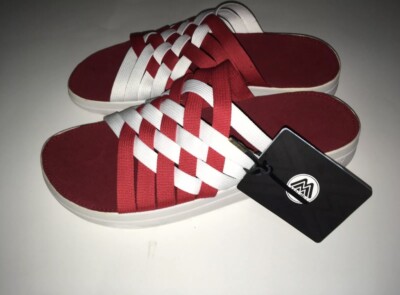 Men s Malibu Zuma Fast Times Woven Slides Size 12 Red/White New Without Box $109