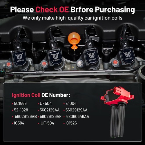 Set of 8 Ignition Coil For 205-2021 Dodge Charger Challenger UF504 - Picture 4 of 7