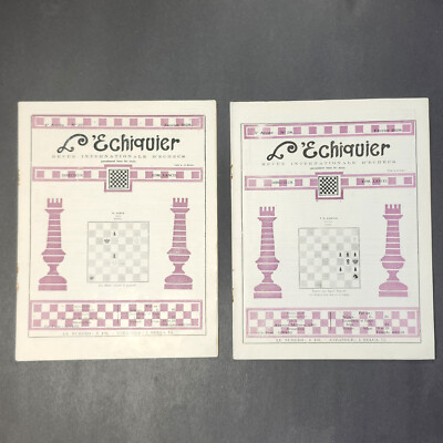 L'Echiquier: Revue Internationale D'Eches 1928 Belgian Monthly Chess Magazine
