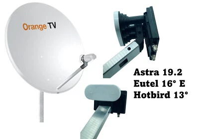 TRIAX LNB + ANTENNE STAHL 80CM Impianto satellitare digitale Tripple LNB Twin 80 cm acciaio antenna 2 partecipanti 19.2-16-13