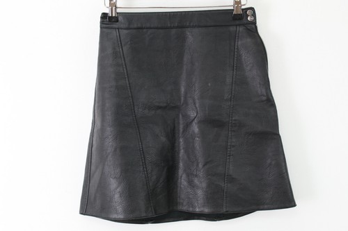 Zara Basic Collection Gonna di pelle nera XS Eur | eBay
