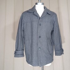 Steve Barrys Coat Mens Large Gray Wooly Mammoth Warm Quilted Cold Weather EUC