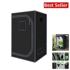 Sturdy 4x4 Hydroponic Grow Tent with High Reflective Mylar & Tool-Free Setup